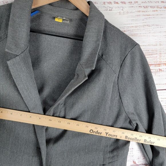 Eddie Bauer Travel Blazer Women's Size 12 Gray Travex Performance Utility Career - Picture 4 of 11